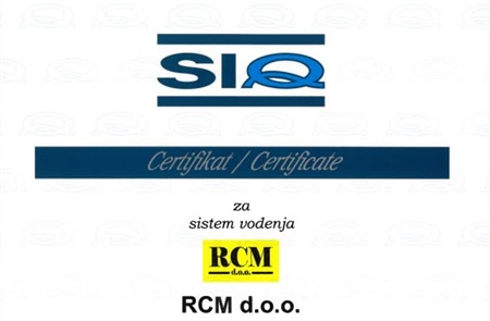 RCM d.o.o. uspešno zaključilo certifikacijsko presojo sistema HACCP