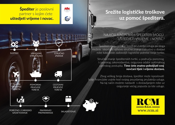 Špediter je poslovni partner s kojim ćete uštedjeti vrijeme i novac.