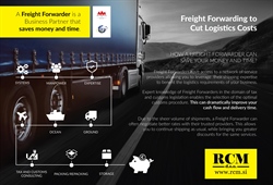 A Freight Forwarder is a Business Partner that saves money and time.