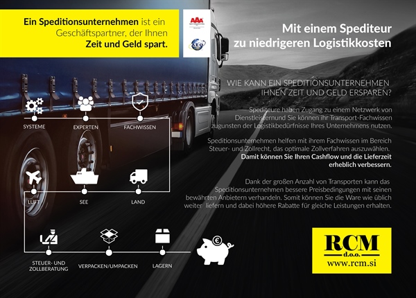 Ein Speditionsunternehmen ist ein Geschäftspartner, der Ihnen Zeit und Geld spart.